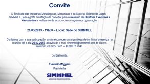 Convite: Reunião de Diretoria e Associados - SIMMMEL